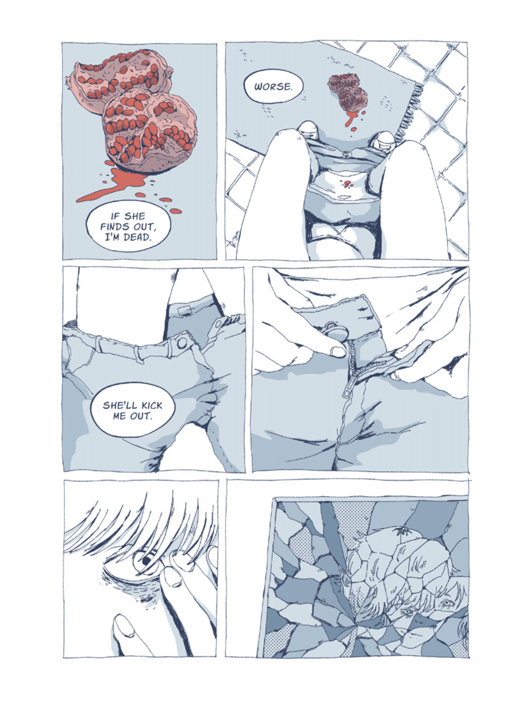 Panels from Ambiguous Blu by Noah Schiatti